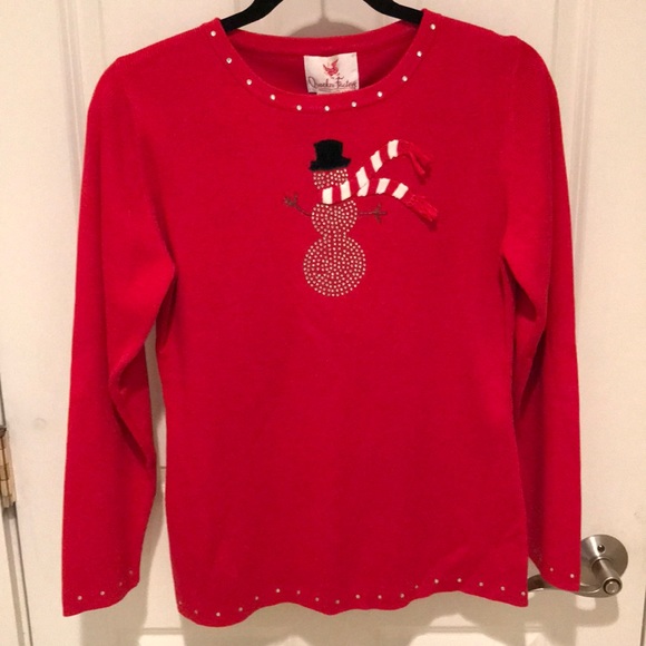Quacker Factory Snowman Sweater XS New - Picture 11 of 11
